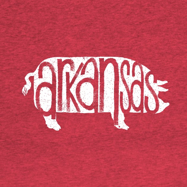 Arkansas Hog Silhouette by rt-shirts